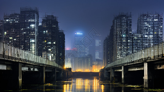 夜晚的城市景观图片