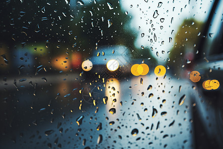 下雨天的窗户玻璃图片