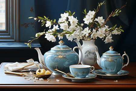 精美的陶瓷茶具图片