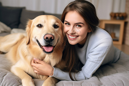 抱着狗的女人图片