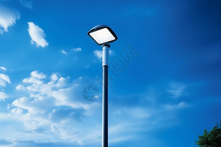 太阳能热水器节能的太阳能街灯背景