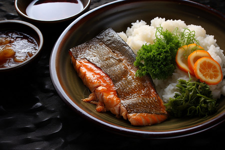 日本的三文鱼美食图片