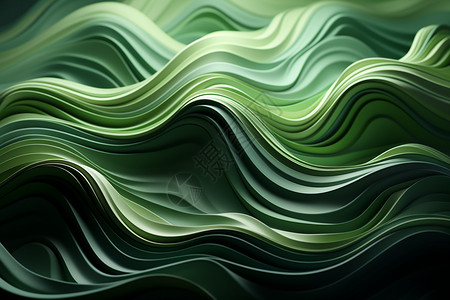 抽象绿色波浪背景图片