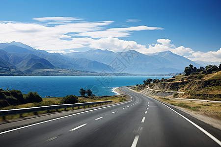 海边蜿蜒的公路背景