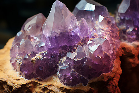 珍贵的半透明紫色矿石图片