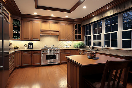 简约欧式木质厨房装潢图片