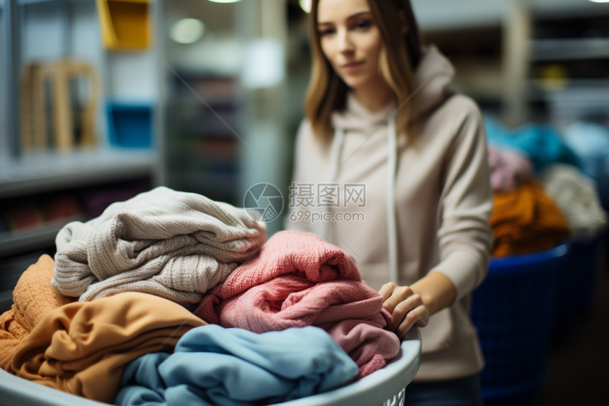 提供清洗服务的洗衣房图片