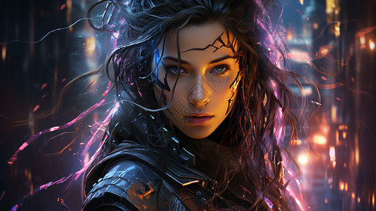 魔幻科技的女战士图片