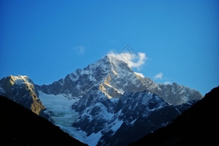 雪山之巅背景图片