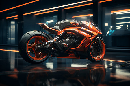 未来摩托车背景图片