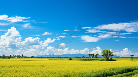 排列整齐水稻水田背景图片