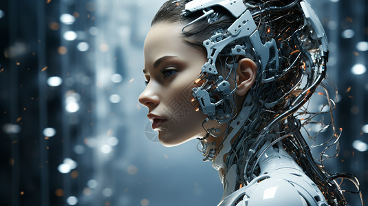 人工智能机器人背景图片