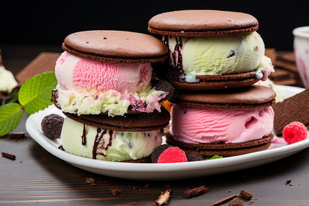 健康的冰淇淋饼干图片