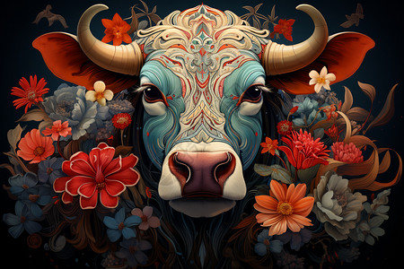 iphonex设计,牛年设计的牛头插画