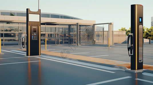 自动识别的停车场入口图片