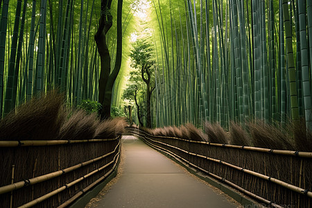 竹林幽径背景