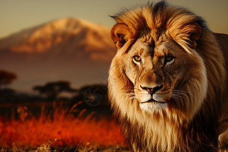 高山下的狮王高清图片
