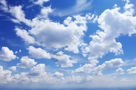 洁白多云的天空图片