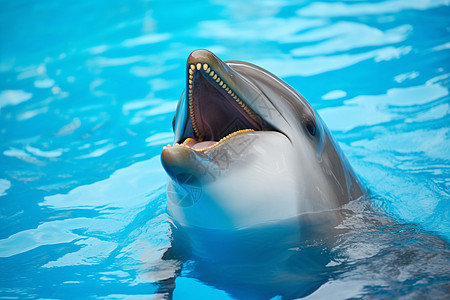 欢乐海豚玩水图片