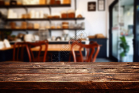 厨房木质餐桌背景图片