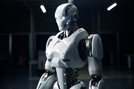 白色未来人型机器人背景图片
