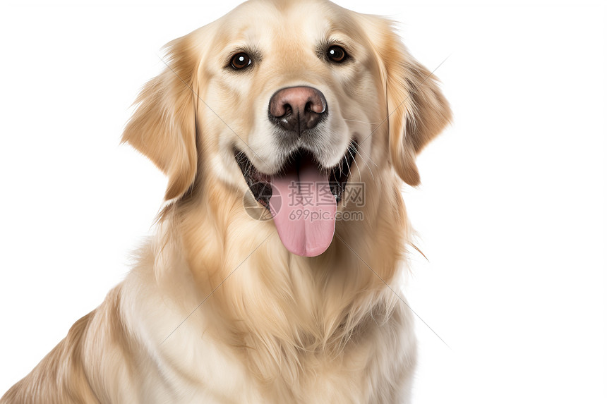 吐舌头的金毛犬图片