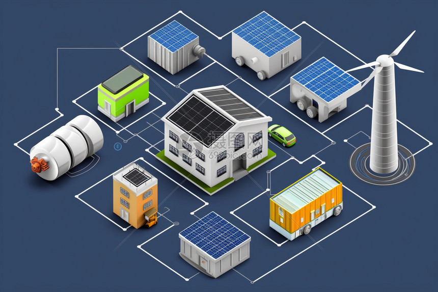 未来派可持续能源概念图图片