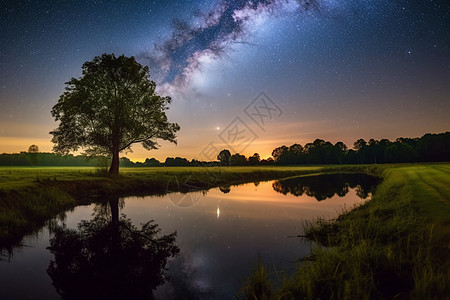 星空下的夏夜奇景图片