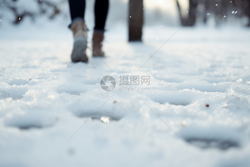 冬日追风逐雪图片