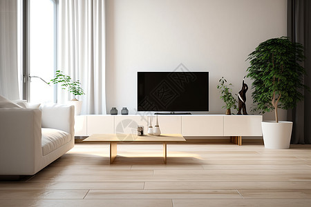 现代木质家具客厅装潢图片