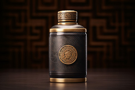 古朴典雅的酒罐背景图片