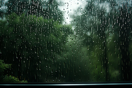 夏天的雨雨中留影背景