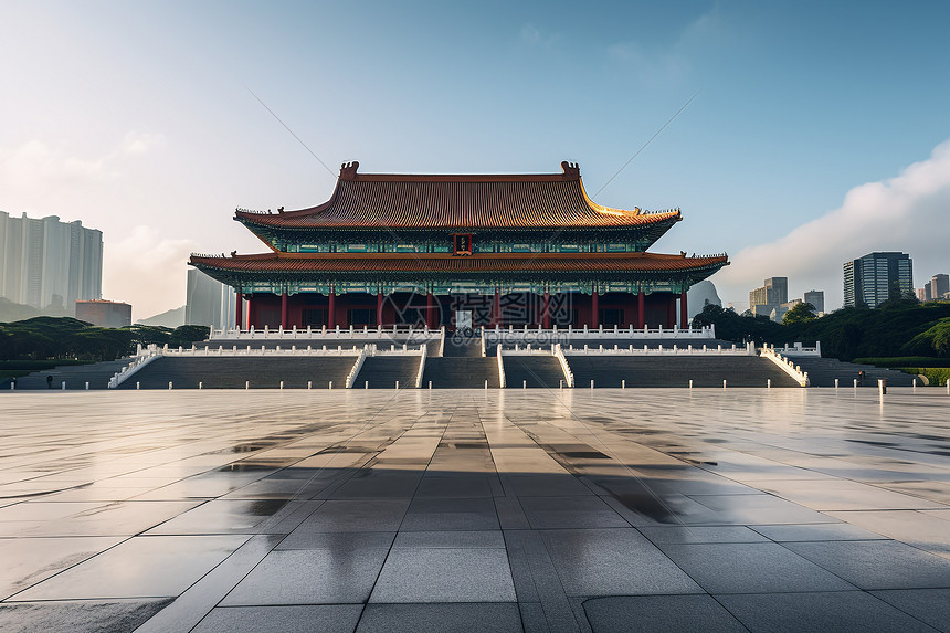 城市中历史悠久的古代建筑高清图片下载-正版图片600498579-摄图网