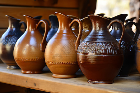 传统手工制造的陶罐图片