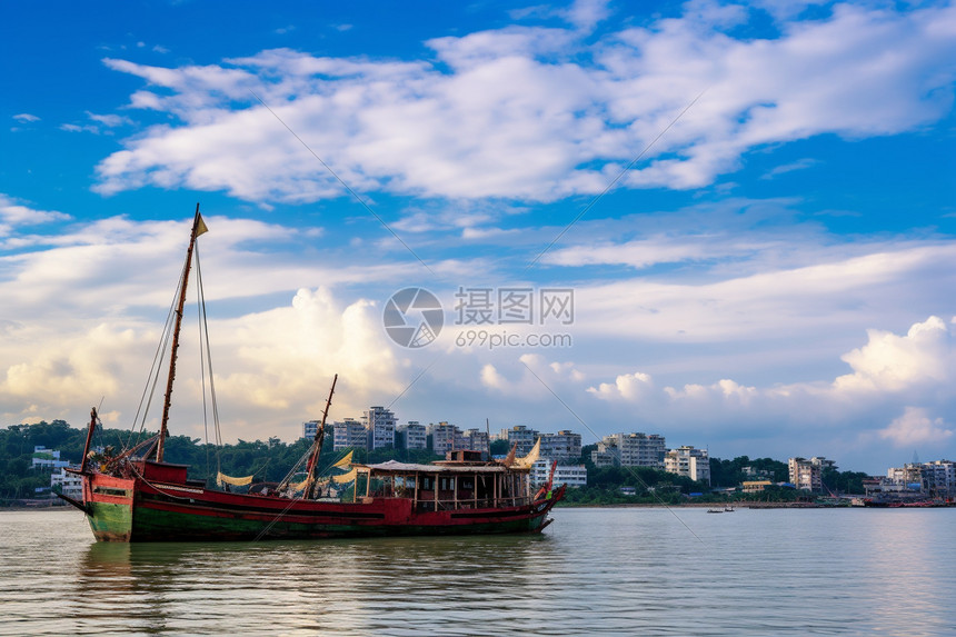 出海打鱼的渔船图片