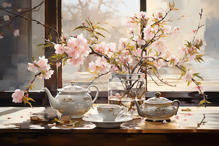 中国茶艺之美背景图片