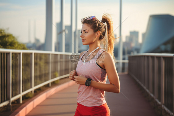 跑步的女人图片