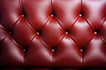 精致的红色皮革沙发背景图片