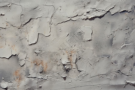 水泥墙上脱落的白漆图片