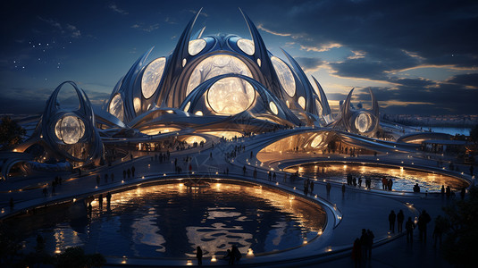 科幻小说里的外星建筑设计图片