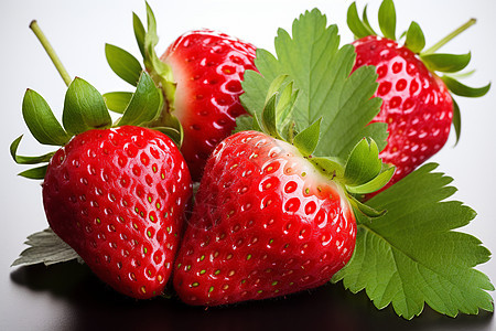 新鲜多汁的草莓图片