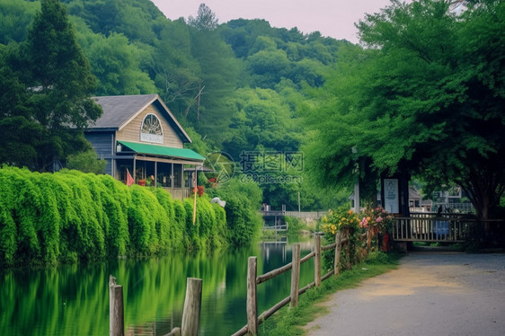 夏日绿荫图片