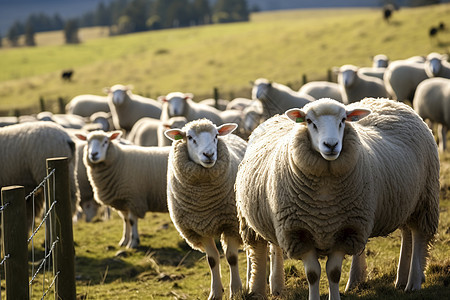 牧羊场上的绵羊图片