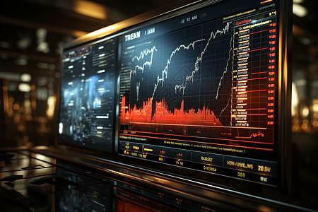 屏幕上显示着股市交易的实时数据图片
