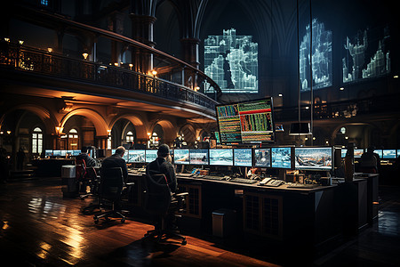 现代证券交易场景图片