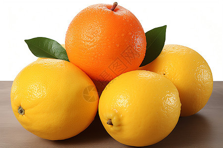 新鲜采摘的橙子图片