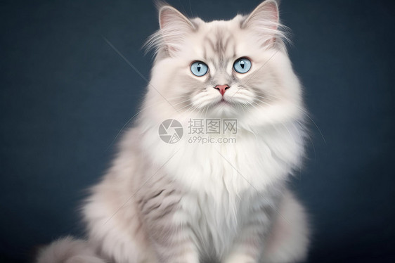 坐在桌子上的猫咪图片