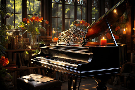 特别唯美的琴房图片
