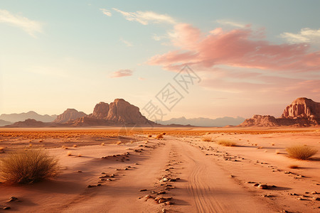 荒芜人迹的沙漠图片
