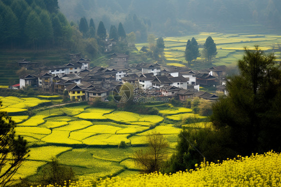 金色油菜花田图片